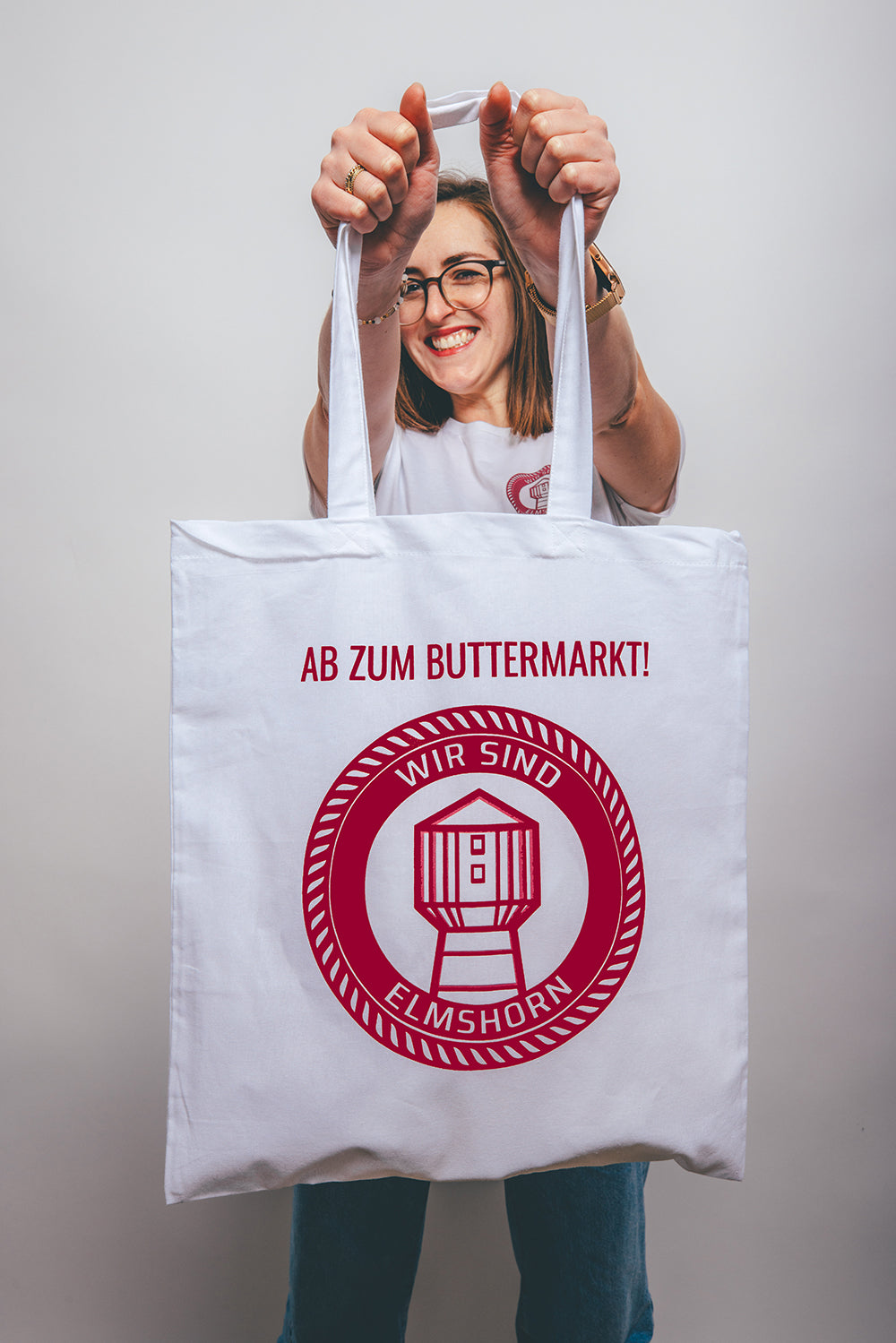 Stoffbeutel · »AB ZUM BUTTERMARKT!«
