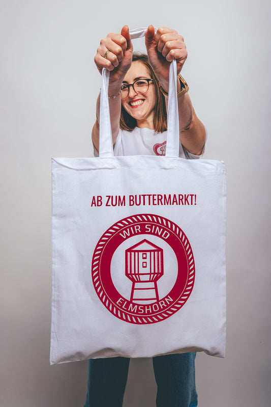 Stoffbeutel · »AB ZUM BUTTERMARKT!«